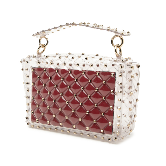 Pre-Loved Valentino Medium PVC Rockstud Spike Satchel - Picture 2 of 7